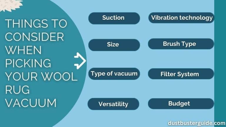 things to consider when picking your wool rug vacuum