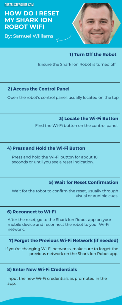 how do i reset my shark ion robot wifi infographic