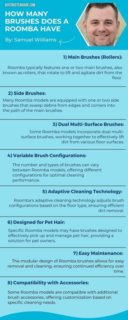 how many brushes does a roomba have infographic