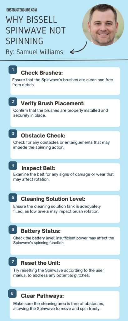 why bissell spinwave not spinning infographic