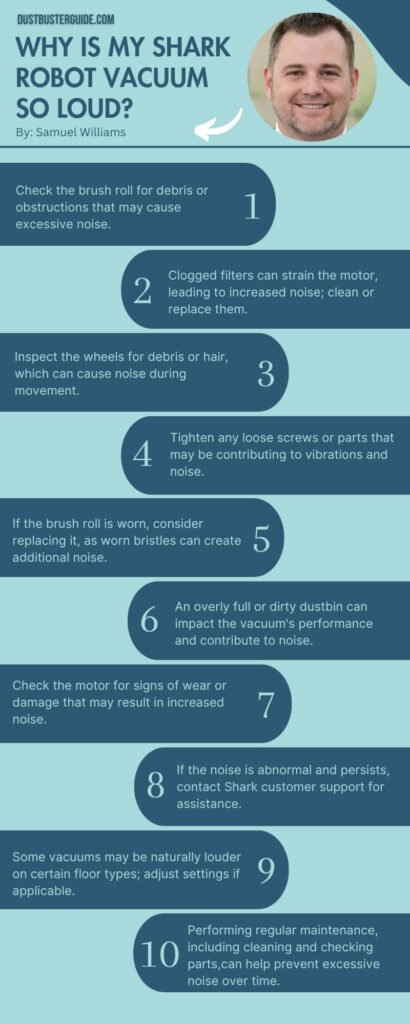 why is my shark robot vacuum so loud infographic