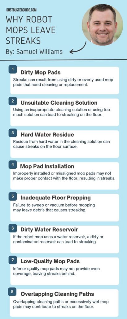 why robot mops leave streaks infographic