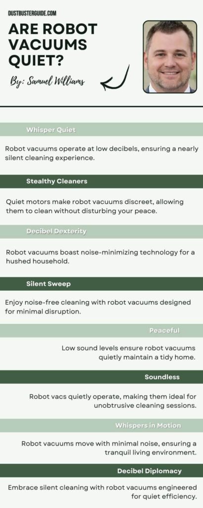 are robot vacuums quiet infographic