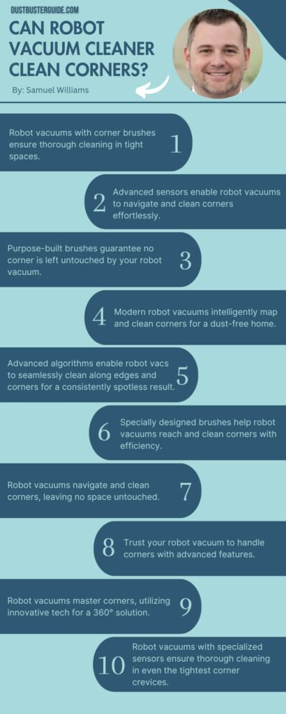 can robot vacuum cleaner clean corners infographic