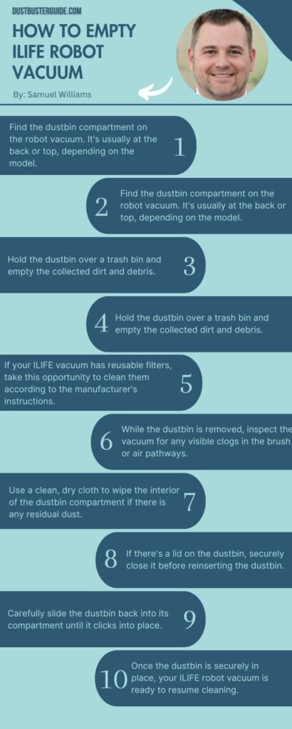 how-to-empty-ilife-robot-vacuum-infographic