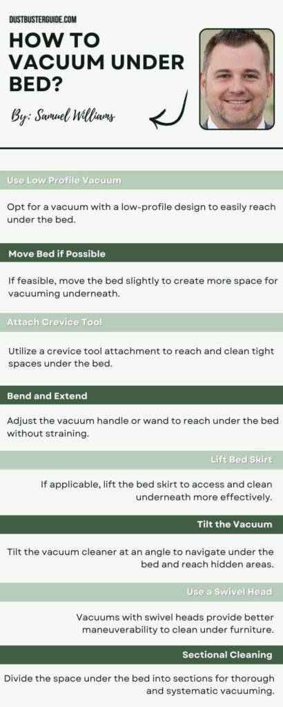 how to vacuum under bed infographic