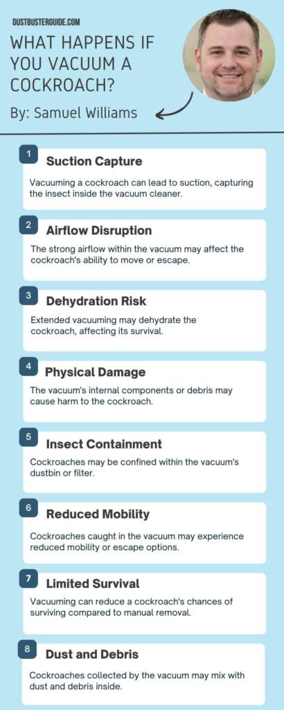 what happens if you vacuum a cockroach infographic