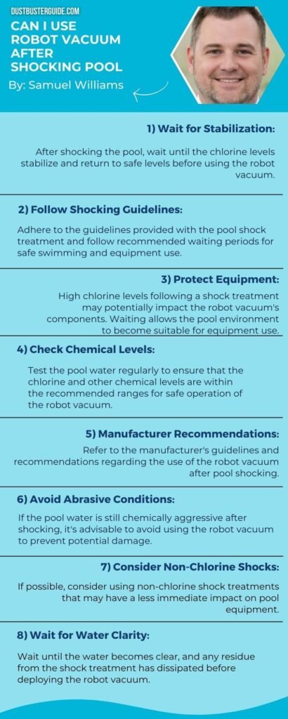 can i use robot vacuum after shocking pool infographic