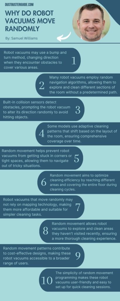 why do robot vacuums move randomly infographic