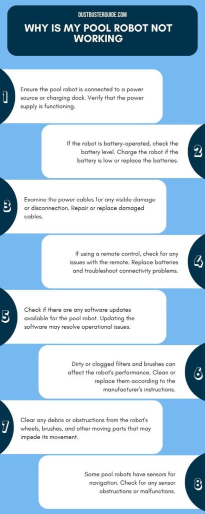 why is my pool robot not working infographic