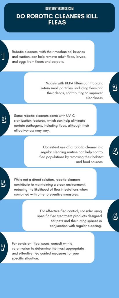 do robotic cleaners kill fleas infographic